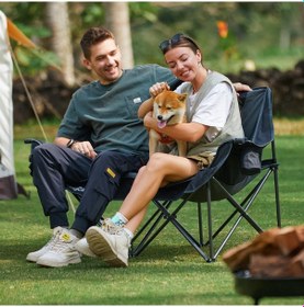 Resim Kingcamp Loveseat Plus Xxl Çift Kişilik Katlanır Kamp Sandalyesi Coffee Haki - Kahverengi 