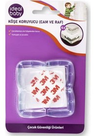 Resim Çocuk Emniyet 4 Lü Köşe Koruyucu Bebek Köşe Kilidi Masa Köşe Şeffaf 