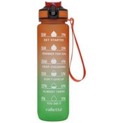 Resim Valletta VLT1240 Fofana Motivasyonlu Su Matarası 900Ml Turuncu 