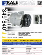 Resim KALE Renault Klima Kompresoru Renault Master II Megane I Scenic I Trafıc II Nissan İnterstar - 349 