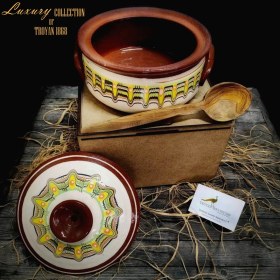 Resim Troyan 1868 Sağlıklı ve Tam Sırlı Toprak Güveç Tencere 