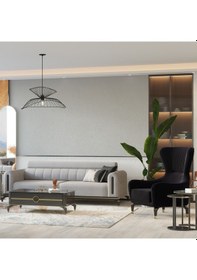 Resim Bella 3+1 Salon&oturma Odası Koltuk Takımı - Antrasit&siyah 