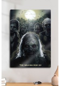 Resim Metal Tablo - The Walking Dead, Twd, Zombi, Dizi Poster Film Tablosu 