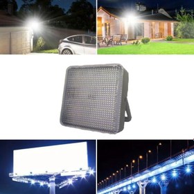 Resim BUFFER® Dış Mekan ve Kamp İçin USB İle Şarj Olan 4 Farklı Işık Modlu Güçlü Projektör Lamba 200W 3600 Mah 