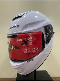 Resim Scoyco X507 Güneş Vizörlü Kapalı Motosiklet Kaskı Beyaz 