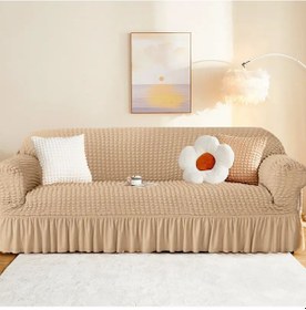 Resim Upmall Bürümcük Koltuk Örtüsü Kanepe Örtüsü 3lü Bej 