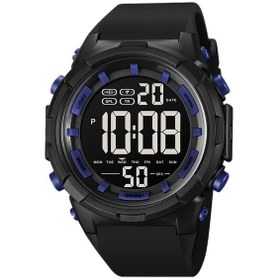 Resim Skmei Erkek Moda Saati Açık Hava Su Geçirmez Büyük Kadran Çok İşlevli Spor Dijital Saat Erkek Saati Mavi 