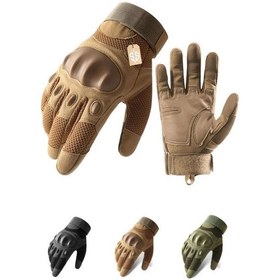 Resim Single Sword Eklem Koruyucu Tam Parmak Motorcu Ve Bisiklet Eldiveni L-bej 