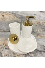 Resim Genel Markalar Reçine Tezgah Üstü Pamukluk Beyaz-Gold 149X80X80 Mm 