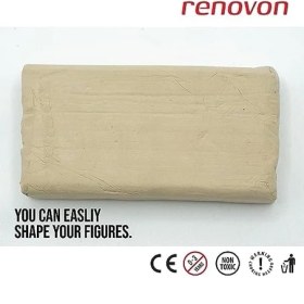 Resim Ohbe Express Hava ile Kuruyan Doğal Seramik Kil 500 gr - Fırın Gerektirmez, Boyanabilir & Verniklenebilir, Air Dry Clay Beyaz 