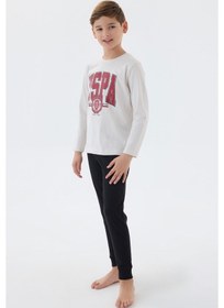 Resim U.S. Polo Assn. U.s. Polo Assn Erkek Çocuk Beyaz Pijama Takımı 5274-46868 Beyaz 