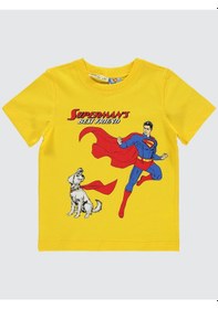 Resim Superman Erkek Çocuk Tişört 2-5 Yaş Sarı 