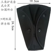 Resim Araba Çocuk Emniyet Kemeri Koruyucu - Üçgen Konum Regülatörü, Boyun Baskını Önleyici, Savaşçı Siyah Siyah Siyah 