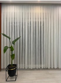 Resim Venedik Armürlü Modern Şık Ekru Gold Simli Tül Perde 1/3 Sık Pileli Ekru-gold 