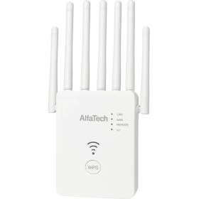 Resim Alfatech 300 Mbps 6 Antenli Wifi Sinyal Güçlendirici / Repeater /router 