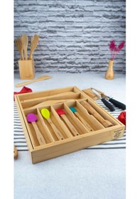 Resim Cassandra Ayarlanabilir Çekmece Içi Kaşıklık - Düzenleyici - Bıçaklık Düzenleyici Sarı 