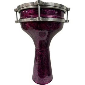 Resim Vatan Yüzüklü Darbuka Pembe Kırçıllı Desenli 
