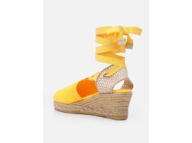 Resim Su Espadril Molly Sarı Kadın Dolgu Topuklu Espadril 