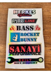 Resim Oto Arka Cam Yazısı Hologramlı Yan Kapı, Yan Cam Stickerı Herkes Gibisin 