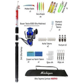 Resim Yetişkinler İçin Tam Takım Hobi Kıyı Olta Seti 3 Metre 