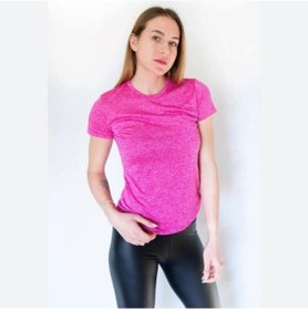 Resim Lotto Kadın Fuşya Düz T-Shirt W1108 Fuşya 