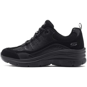Resim Skechers Fashion Fit Womens Memory Foam Walking Black Hafızalı Taban Kadın Günlük Spor Ayakkabı Siya 