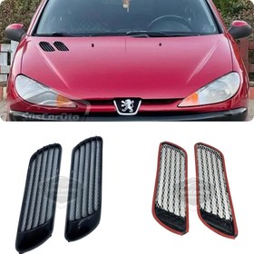 Resim Üniversal Her Araca Uyumlu Kaput Üstü Havalandırma Izgarası Venti Universal Air Scoop Peugeot 206 Tip 2'li 