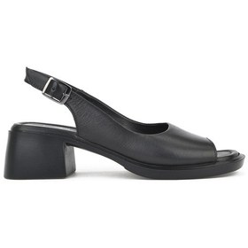 Resim Ziya, Kadın Hakiki Deri Topuklu Sandalet 151992z8004 Siyah 151992z8004 000 Siyah 