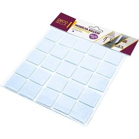 Resim Yapışkanlı Sandalye Koltuk Mobilya Ayak Keçesi 30x30 Mm Kare Zemin Koruyucu Keçe 