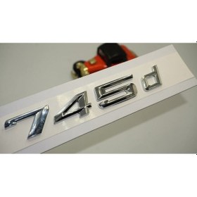 Resim Bmw 745d Uyumlu Bagaj Krom Metal 3m 3d Yazı Logo 