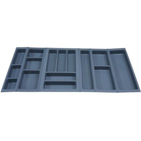 Resim Mutfak, Modüler Kaşıklık Seti, Antrasit, 94 x 48 cm (Enden-Boydan 3,5 cm Kesilebilir) 