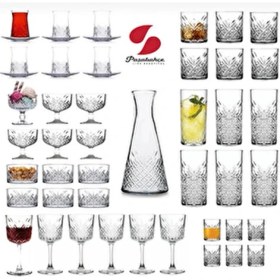 Resim Paşabahçe Timeless 49 Parça Mega Elti Çatlatan Çeyiz Sofra Seti Cam Malzemeden Şık Tasarım 