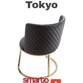 Resim Smarto Relax Tokyo 2'li Yemek Masası Sandalye Seti - Metal Ayaklı, Siyah Kumaş Bej & Kahverengi 