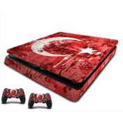 Resim PS4 Slim Bayrak 2 Sticker Seti 