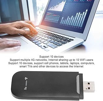 GOWENIC Hotspot Mobile 4G LTE - Router WiFi Portatile, Sbloccato, 300 Mbps, Con Slot SIM, Colore Bianco - 3