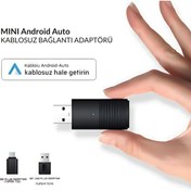 Resim RADOON Yeni Tasarım Mini Kablosuz İOS ANDROİD UYUMLU Carplay Usb ve Type-c Uyumlu Araç Multimedya Adaptörü 