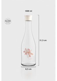 Resim Renga Gala Symbol Desenli 1000 Ml Cam Karaf 212011 Bej 