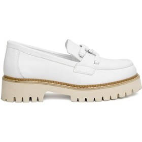 Resim Mammamia D24ya-3165 Kadın Deri Loafer Ayakkabı D24YA-3165-R7263 Beyaz 