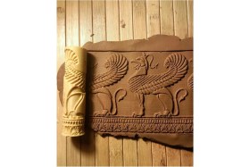 Resim Feyza Design 10 cm Yunan Mitojisi Griffın Doku Rulosu, Seramik ve Polymer Kili 