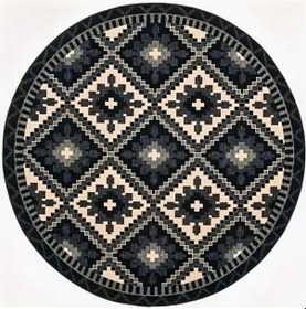 Resim Rovigo Home Dijital Baskı Yıkanabilir Kaymaz Taban Yuvarlak Halı RVG7173 Çok Renkli 