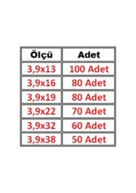 Resim 440 Parça Yhb Muv Seti - Matkap Uçlu Vida - 3.9 MM Serisi 