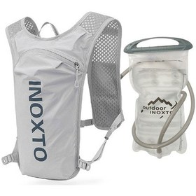 Resim Lemestar Sırt Desteği Ve Kas Koruması Sağlayan 5l Outdoor Aktivite Su Torbaslı Çanta - Hafif Gri Ve Koyu Mavi + 1.5l Su Torbası Çok Renkli 