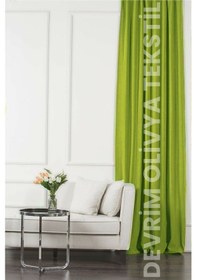 Resim Devrim Olivya Tekstil Lüks 1. Sınıf Özel Dikim Fıstıkyeşili Blackout Işık Geçirmez Fon Perde Ekstraforlu Karartma Blackout 240 X 250 Fıstık Yeşili 