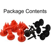 Resim Lasonstiges Motor Kapağı Kapak Klipleri Cıvata Kiti Volvo V50 C30 Jaguar Için Ford Plastik Grommets Yuvarlak Pin Lamba Koltuk Tokası 