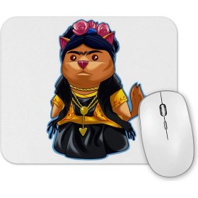 Resim Baskı Dükkanı Frida Kahlo Frida Catlo Mouse Pad 