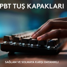 Resim Logitech G G413 Tkl Mekanik Türkçe Layout Tactile Switch Siyah Oyuncu Klavyesi 