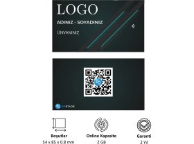 Resim Destade Nfc ve Qr Kod Özellikli Temassız Dijital Kartvizit 