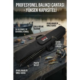 Resim Outdoorun Fıshbull 2 Gözlü 140 cm Kamış ve Olta Taşıma El Çantası 