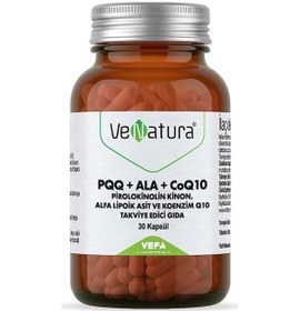 Resim Venatura Pqq+Ala+Coq10 Pirolokinolin Kinon Alfa Lipoik Asit ve Koenzim Q10 30 Kapsül 