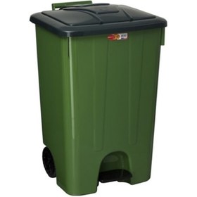 Resim Çöp Konteyneri Tekerlekli Pedallı 85 Lt 